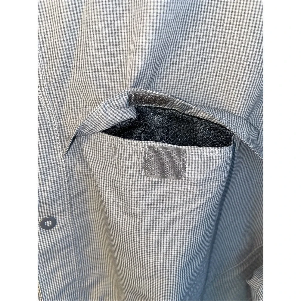 The North Face Shirt Mens XXL Long Sleeve Pockets Button‎ Up Lightweight Gray